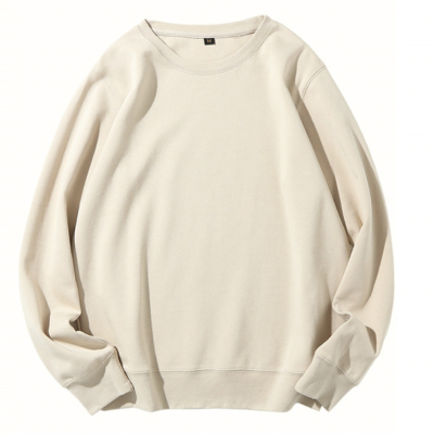 High Quality Heavyweight Unisex French Terry Custom Oversized Crewneck Cotton Plain Sweatshirt For Men 