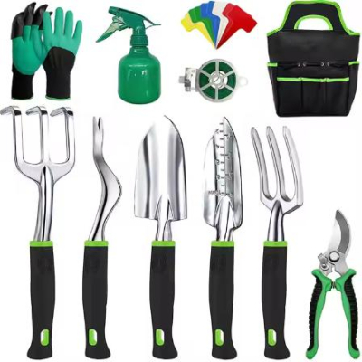 42Pcs Garden Tools Kit With Storage Tote Bag Outdoor Hand Work Stainless Steel Heavy Duty Gardening Tool Set 