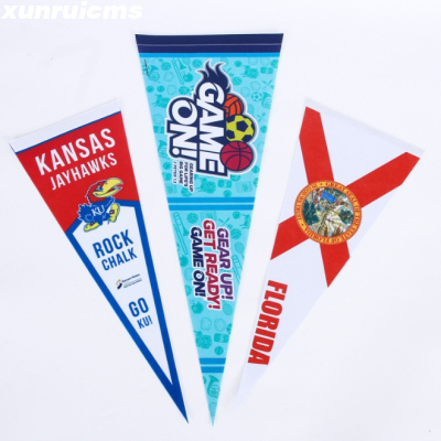 Wholesale Single Double Sided Sublimation Printing Personalized Vintage Pennant Flags 