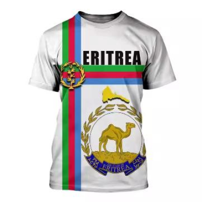 Promotional Breathable Eritrean Flag Tshirts Wholesale OEM Eritrea O-Neck Plus Size T Shirt for Men Custom Label Fashion Top Tee 
