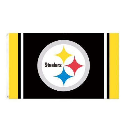 High Quality custom NFL Steelers 3' x 5' Banner Flag 