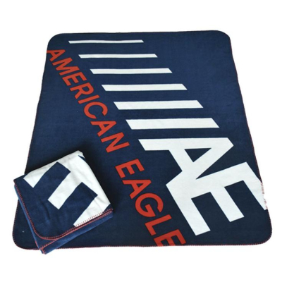 Super Soft Custom Mermaid Plaid Fleece Blanket with logo 