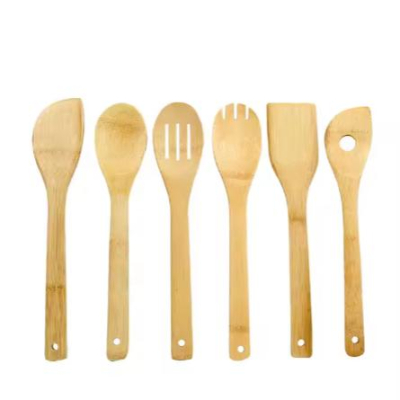 Portable Wooden Utensil Kitchen Cooking Tool Bamboo Cooking Spoons and Spatulas Household Utensils 