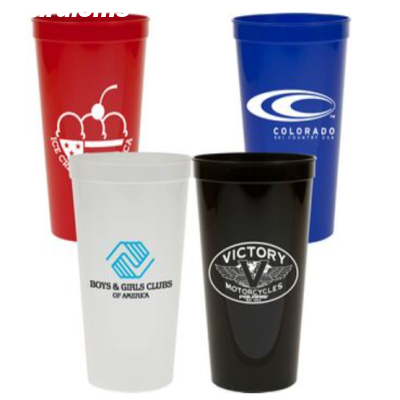 Promotional Custom 12oz 24oz 16 oz Custom Stadium Cups Plastic Personalized Beer Wedding Party Event Cup 