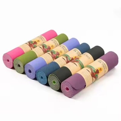 Wholesale Custom Logo Personalized Portable Recycled Pilates Set Eco Friendly TPE Yoga Mat With Body Line 