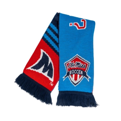 New Fashion Acrylic Knitted Sports Fan Custom Sports Knitted Scarf and Snood Free Pattern Long Style 