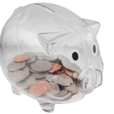 Wholesale Custom Cute Transparent Pig Shaped Piggy Banks Clear Money Box