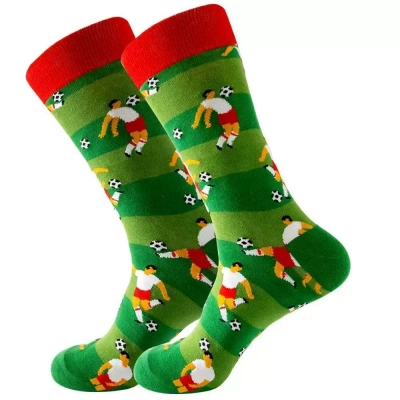 Men's Crew Socks Comfortable Breathable Casual Ankle Sock Color Block Soft Sweat-absorbing Fashionable 