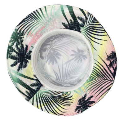 Summer Coconut Palm Full Print Outdoor Reversible Beach Tropical Bucket Hat Wholesale