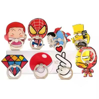 Cartoon Ring Buckle Mobile Phone Holder Decorative Accessories Desktop Bracket Cream Mobile Phone Holder 