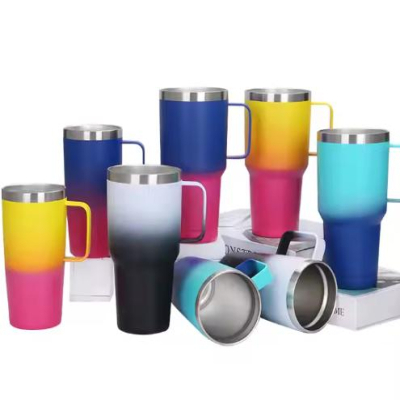 Stainless Steel Powder Coated Thermal 30 Oz Double Wall Tumbler Cup for Party Camping Drinking Beer Water 