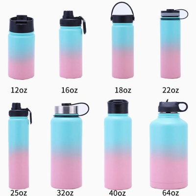 Multi Sizes Stainless Steel Tumbler Insulated Vacuum Flask Sports Water Bottle with Sports Lids 