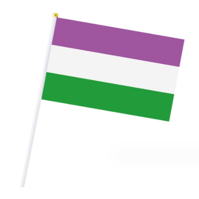 Fast Delivery Event Festival Activity LGBT Rainbow Hand Held Flag Custom Hand Flag of Pride 