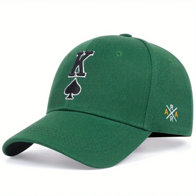 Men's Women's Korean Version Baseball Cap 'K' 'Q' Embroidered Letters New American Sunscreen Duck Tongue Fabric Version Hundred 