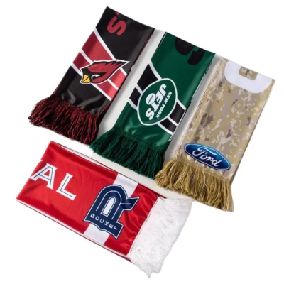 Custom Design Football Fan Scarf Promotion Soccer Scarf for Various Sports Events 