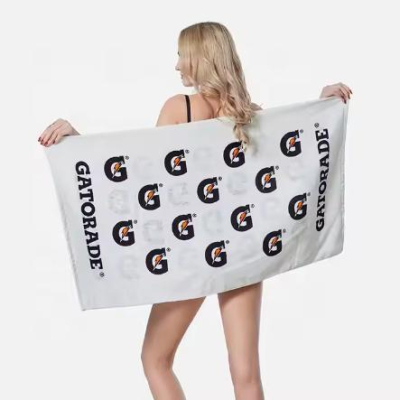 Custom Logo Super Absorbent Quick Dry Soft Spa 100% Cotton Sport Double Reactive Printing Towel 