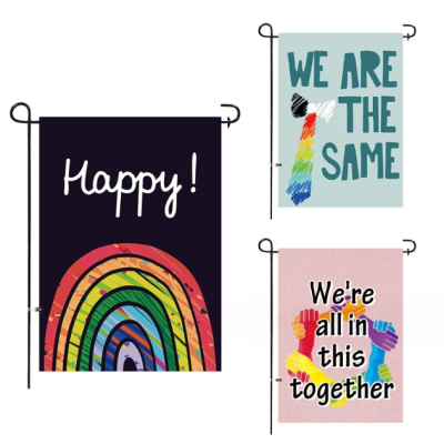 New Design Seasonal Beach Burlap Garden Flags for Home Yard Outdoor Welcome Decoration