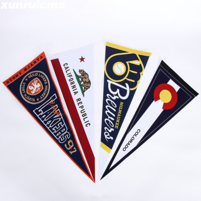 Wholesale Single Double Sided Sublimation Printing Personalized Vintage Pennant Flags 