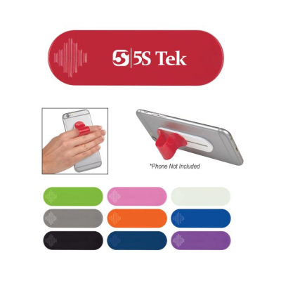 Custom Branding Gift Phone Grip Holder Push Pull Loop Phone Kickstand Silicone Anti Slip Phone Stand Holder 