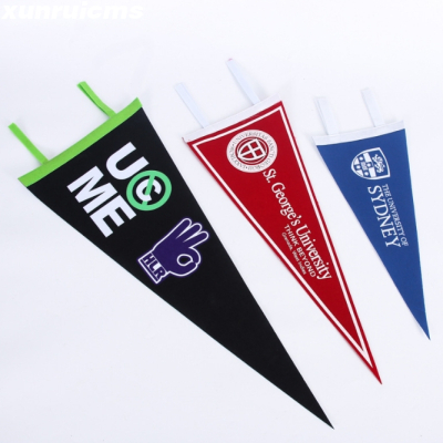 Wholesale Single Double Sided Sublimation Printing Personalized Vintage Pennant Flags 