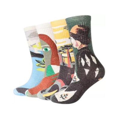 Wholesales Custom logo Design Blank Sock Men Fashion 3d Printing Digital Sublimation Socks 