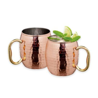 Copper Tea Coffee Mug for Beer Vodka Copper Cup With Gold Plated Copper Mug at Cheap Price 