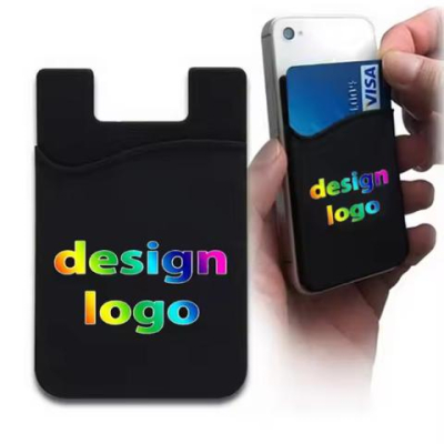 Cell Phone CreditCard Silicone ID Card Holder Sticker Pouch for Mobile Phone 