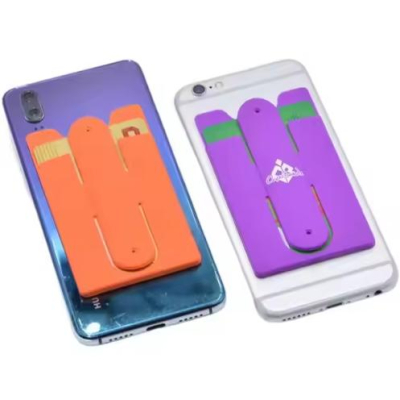 Silicone Mobile Phone Card Holder Cell Phone Stand Credit Card Holder 