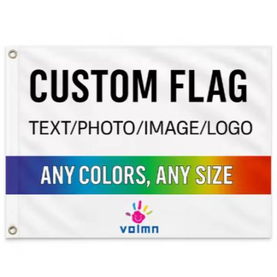 Custom Free Design Sublimation Polyester Banners Digital Printed Blank Logo Outdoor Promotion Custom Flags 