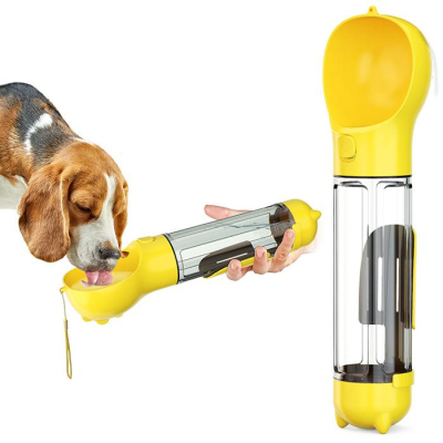 Pets Outdoor Travel Feed Bottles Dogs Cups Portable Custom Cats Travel Dog Drinking Feeding Cup Drink Plastic Water Bottle