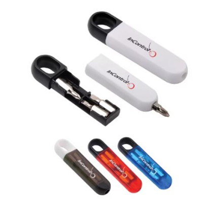 Promotional Portable U Shape Plastic Tool Kit Set /4pcs Screwdriver Bit Set with Hook Loop Yc959 