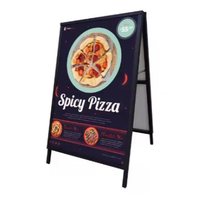 High Quality Black Sidewalk Sign Stable Slide-in a Frame Board for Advertising Waterproof Floor Stand-for Exhibitions Promotions 